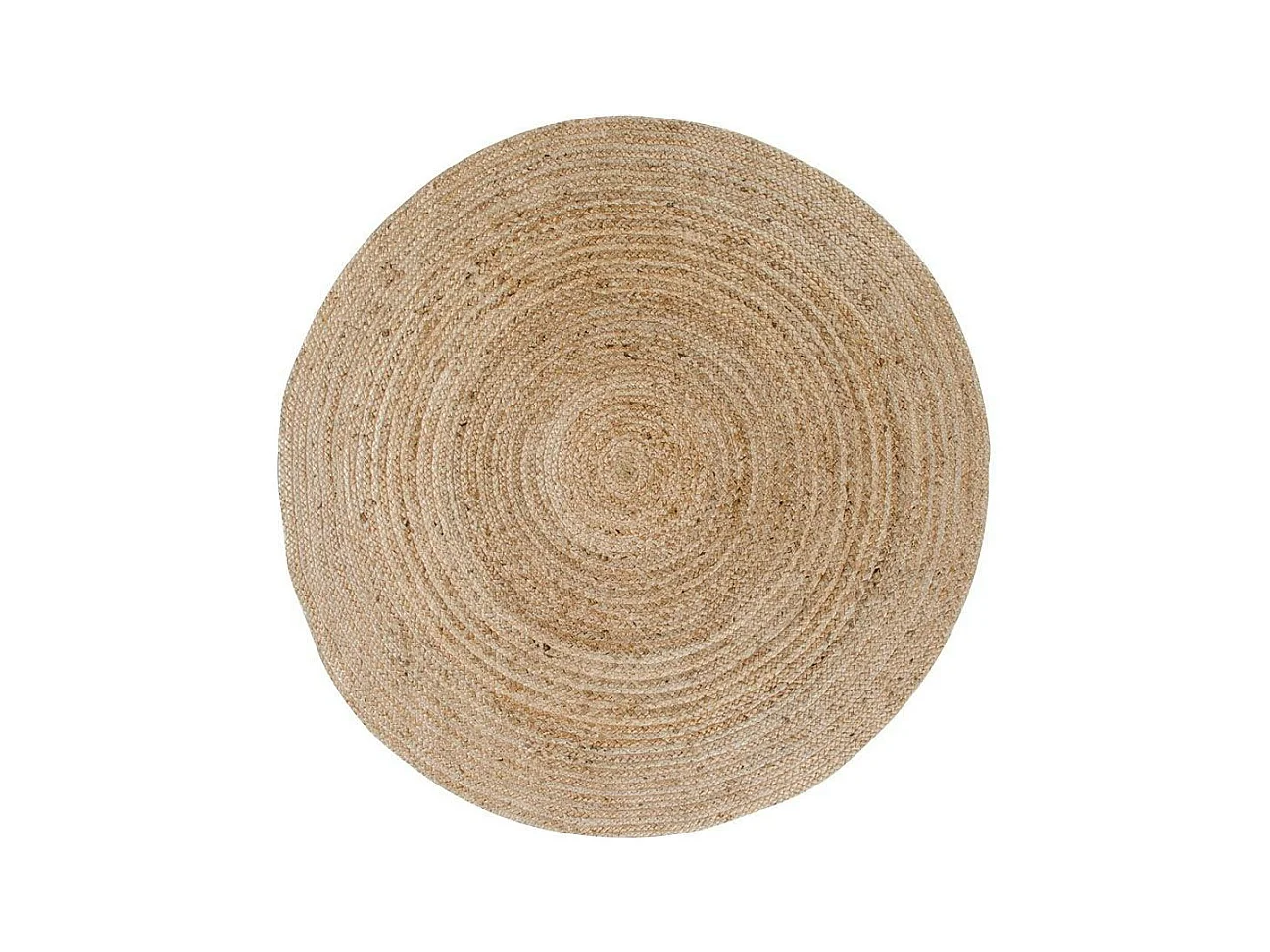 Tapis rond en jute tressée Ø150 cm - style bohème et nature FEZ