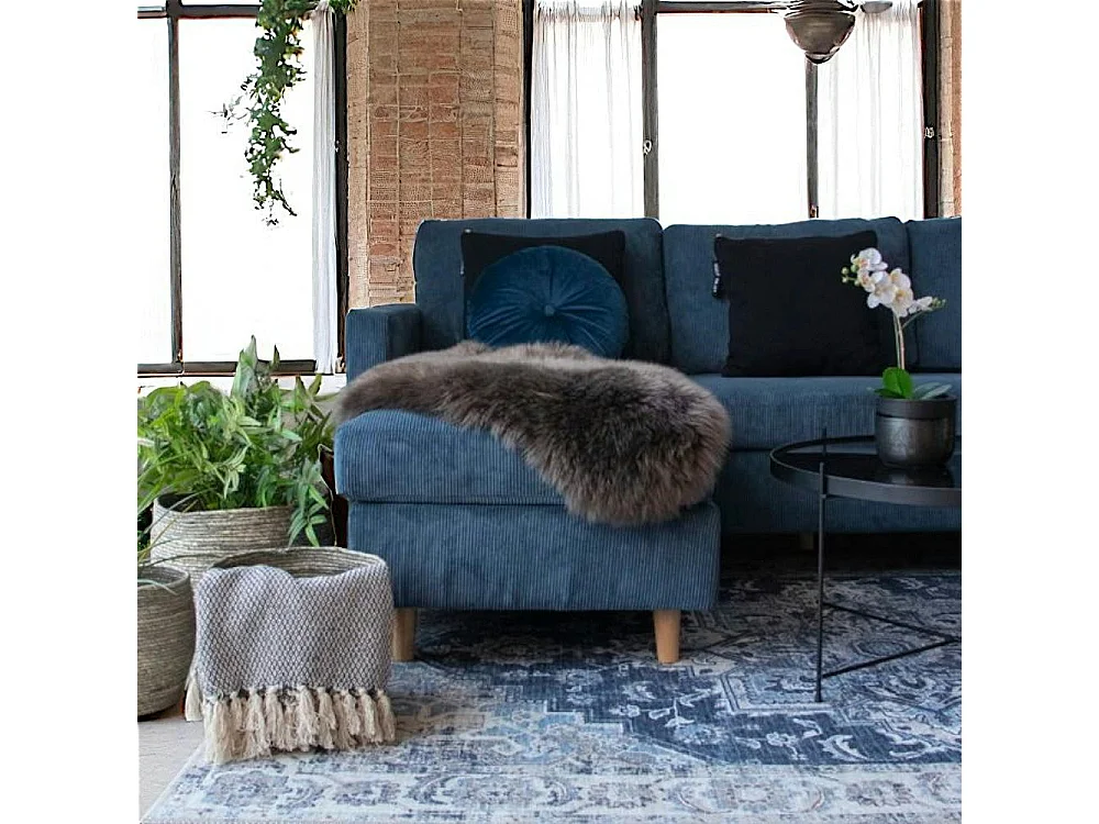 Tapis vintage bleu à motifs traditionnels 200x300 cm FEZ