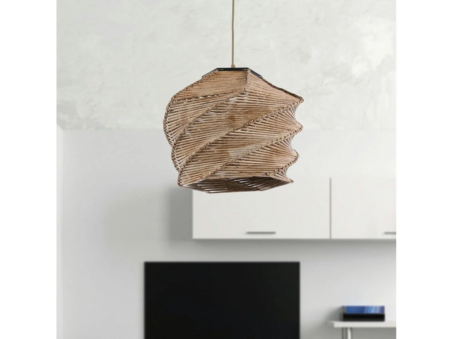 Suspension bohème forme ruche - effet bambou OLTEN