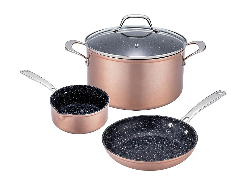 Set de 3 pièces 28cm Greblon céramique - "Elégance"