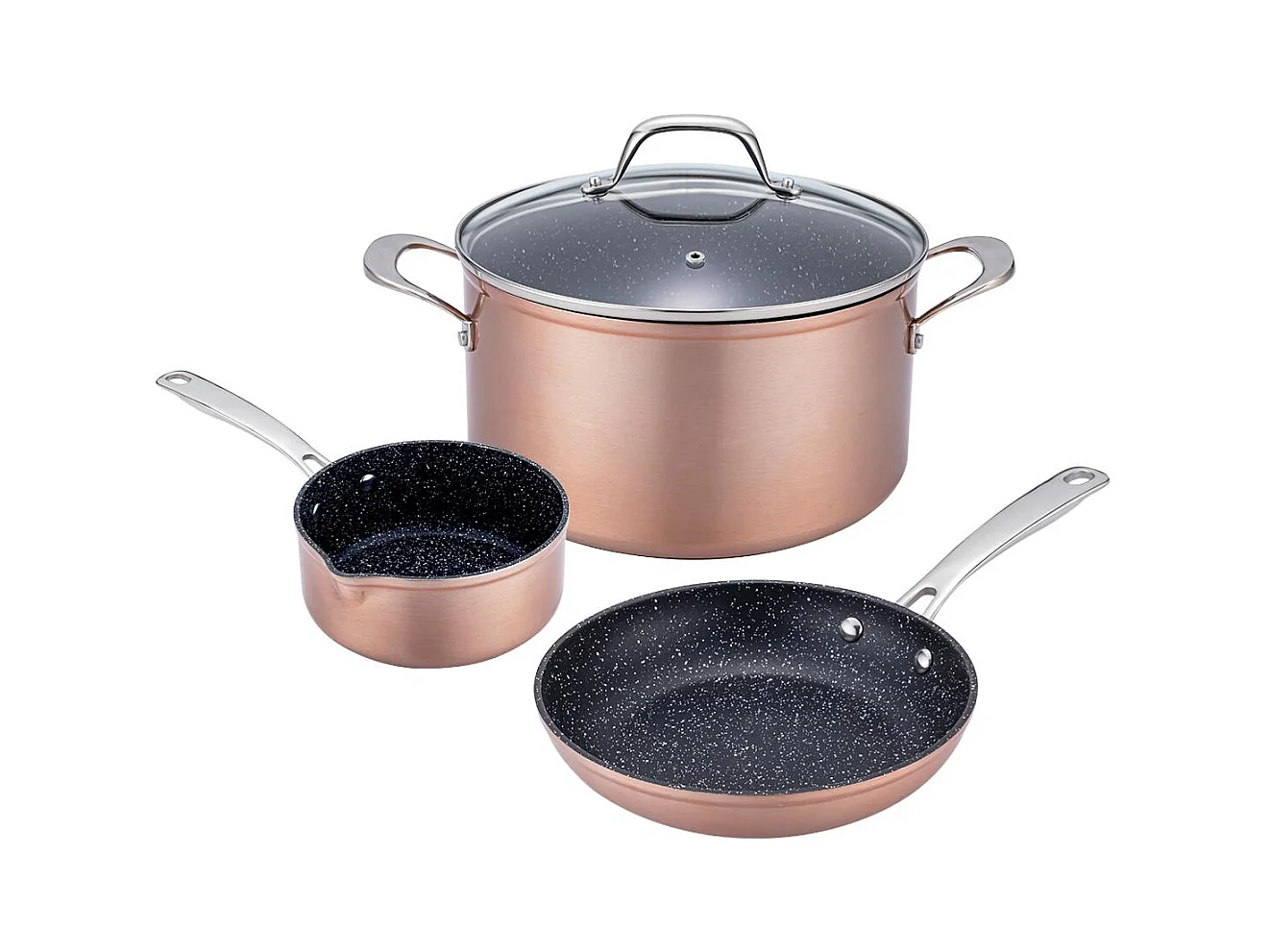 Set de 3 pièces 28cm Greblon céramique - "Elégance"
