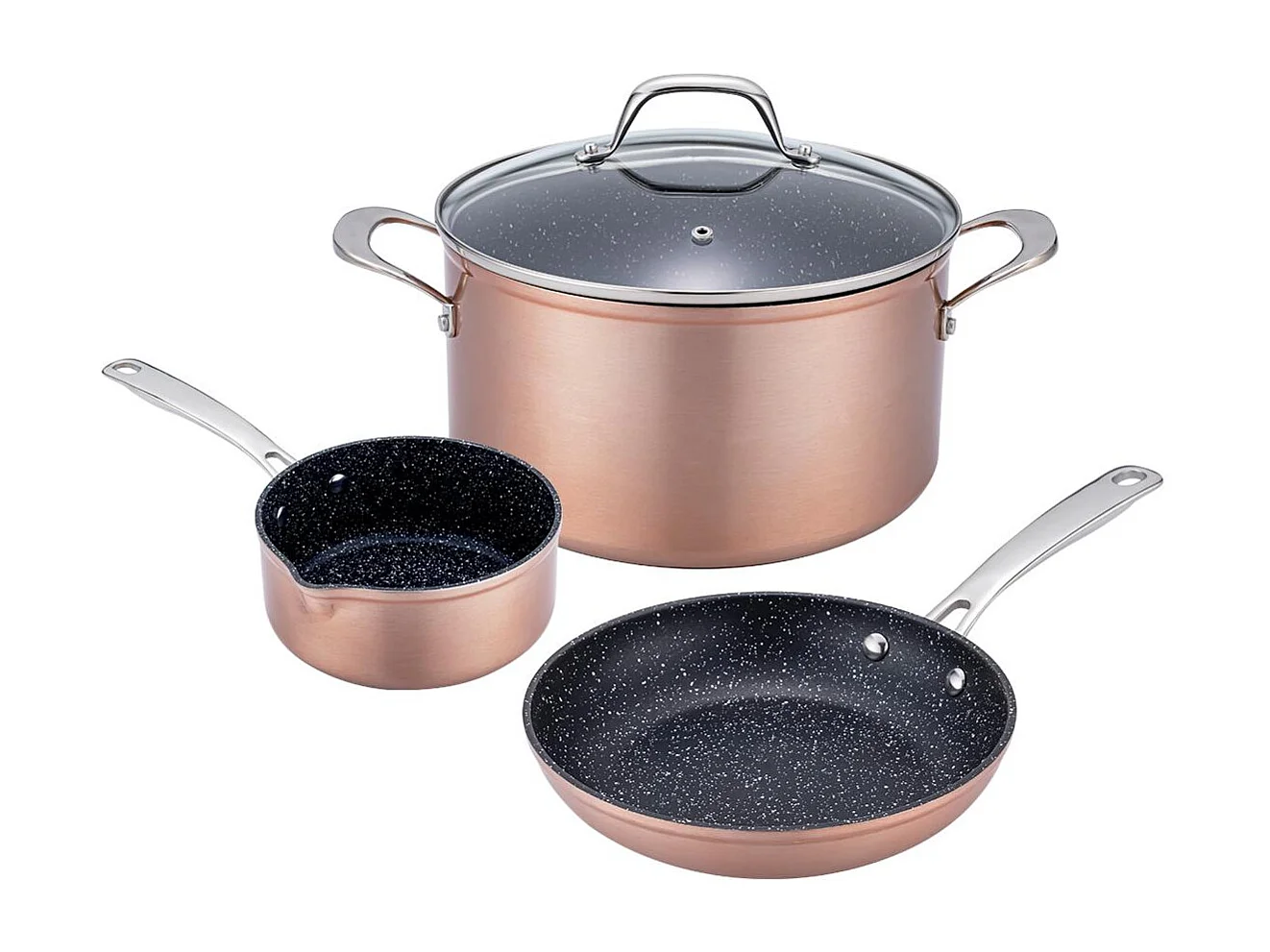 Set de 3 pièces 28cm Greblon céramique - "Elégance"