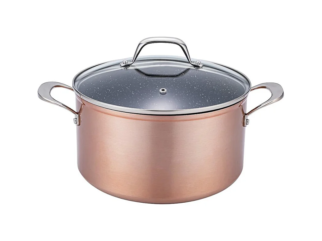 Set de 3 pièces cuivré 28cm Greblon céramique - "Héritage"