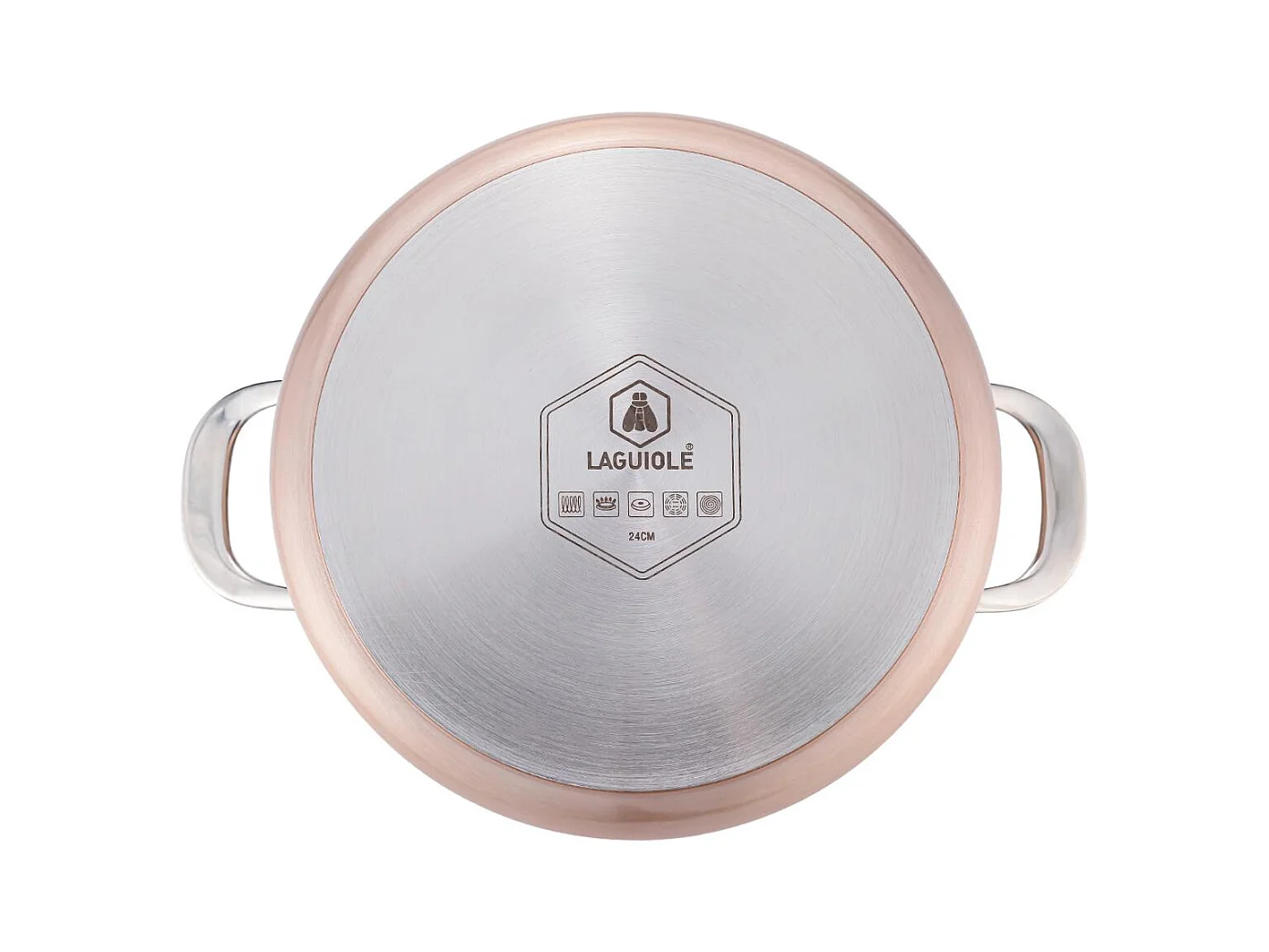 Set de 3 pièces cuivré 28cm Greblon céramique - "Héritage"