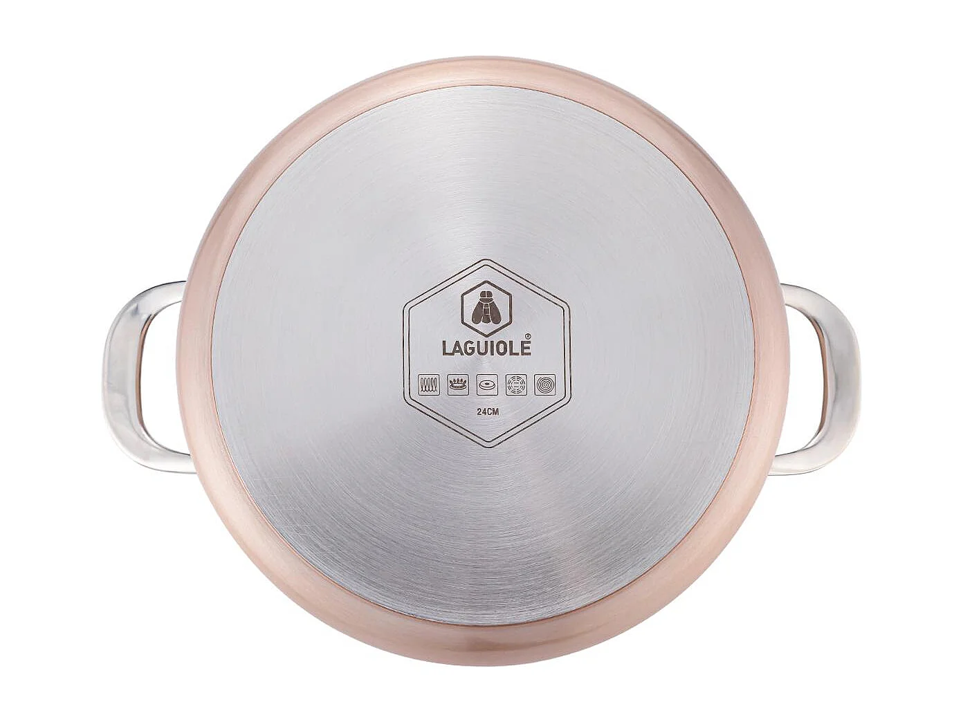 Set de 3 pièces cuivré 28cm Greblon céramique - "Héritage"