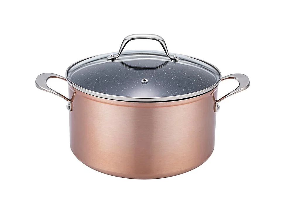 Set de 3 pièces cuivré 24cm Greblon céramique - "Héritage"