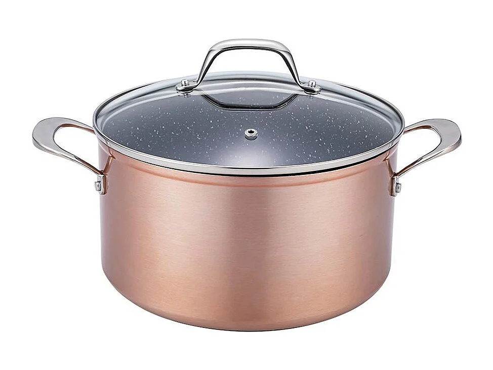 Set de 3 pièces cuivré 24cm Greblon céramique - "Héritage"