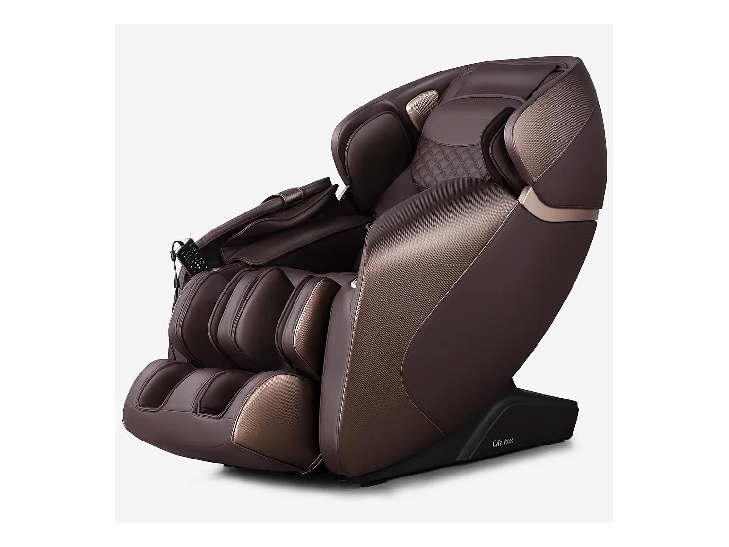 Fauteuil de Massage Électrique, Fauteuil Shiatsu Inclinable Zéro Gravité SL Track avec 12 Modes Prédéfinis Système de Chauffage Massage à Air Intégré (Marron)