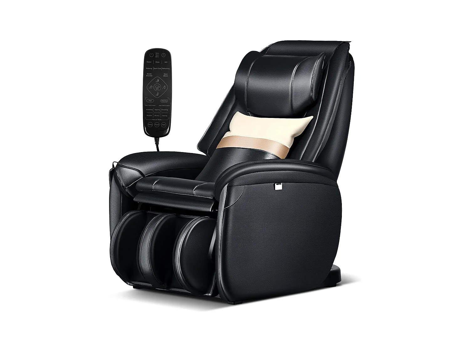 Fauteuil de Massage à Gravité Zéro avec Rail SL, Inclinable avec Massage Complet du Corps Chauffage du Dos Détection Auto des Épaules (Noir)