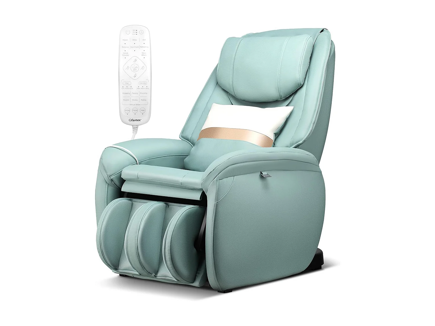 Fauteuil de Massage à Gravité Zéro avec Rail SL, Inclinable avec Massage Complet du Corps Chauffage du Dos Détection Auto des Épaules (Bleu)