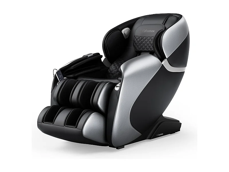 Fauteuil de Massage Électrique, Fauteuil Shiatsu Inclinable Zéro Gravité SL Track avec 12 Modes Prédéfinis Système de Chauffage Massage à Air Intégré (Noir)