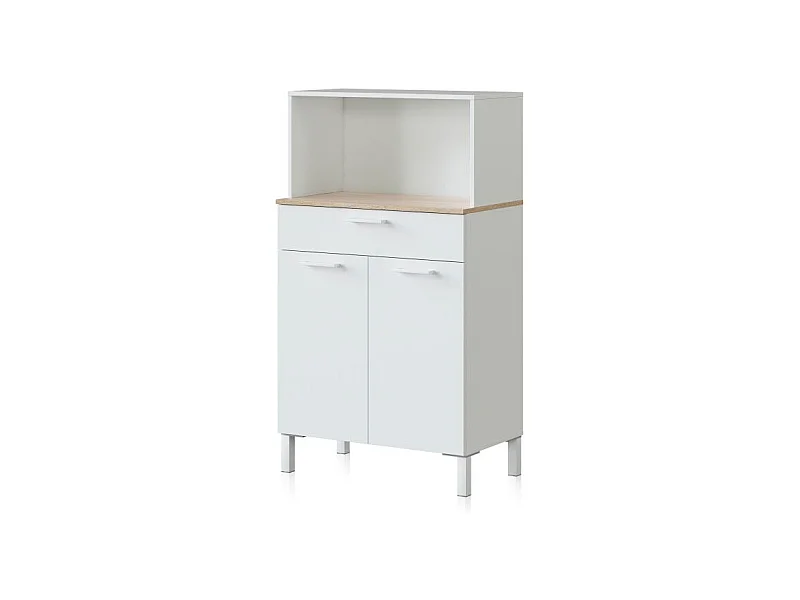 Alacena cocina Colin 2 Puertas Blanco Artik (Blanco Mate) - Roble Canadian