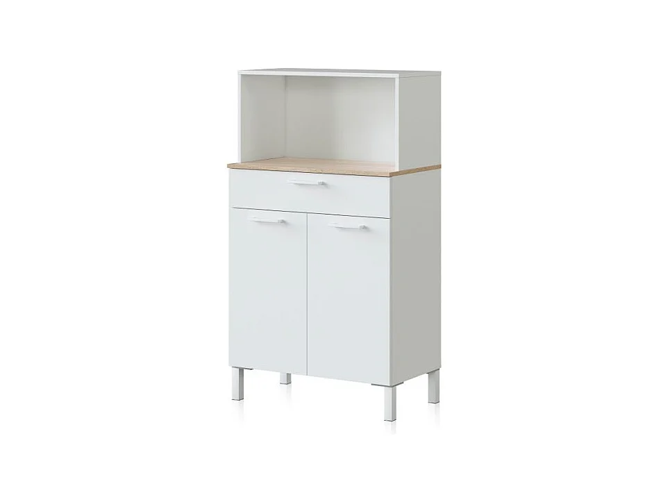 Alacena cocina Colin 2 Puertas Blanco Artik (Blanco Mate) - Roble Canadian