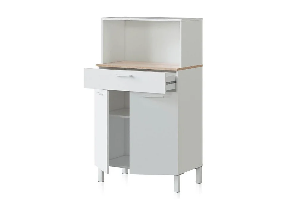 Alacena cocina Colin 2 Puertas Blanco Artik (Blanco Mate) - Roble Canadian
