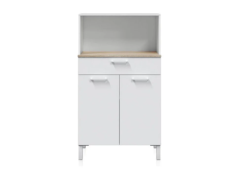 Alacena cocina Colin 2 Puertas Blanco Artik (Blanco Mate) - Roble Canadian