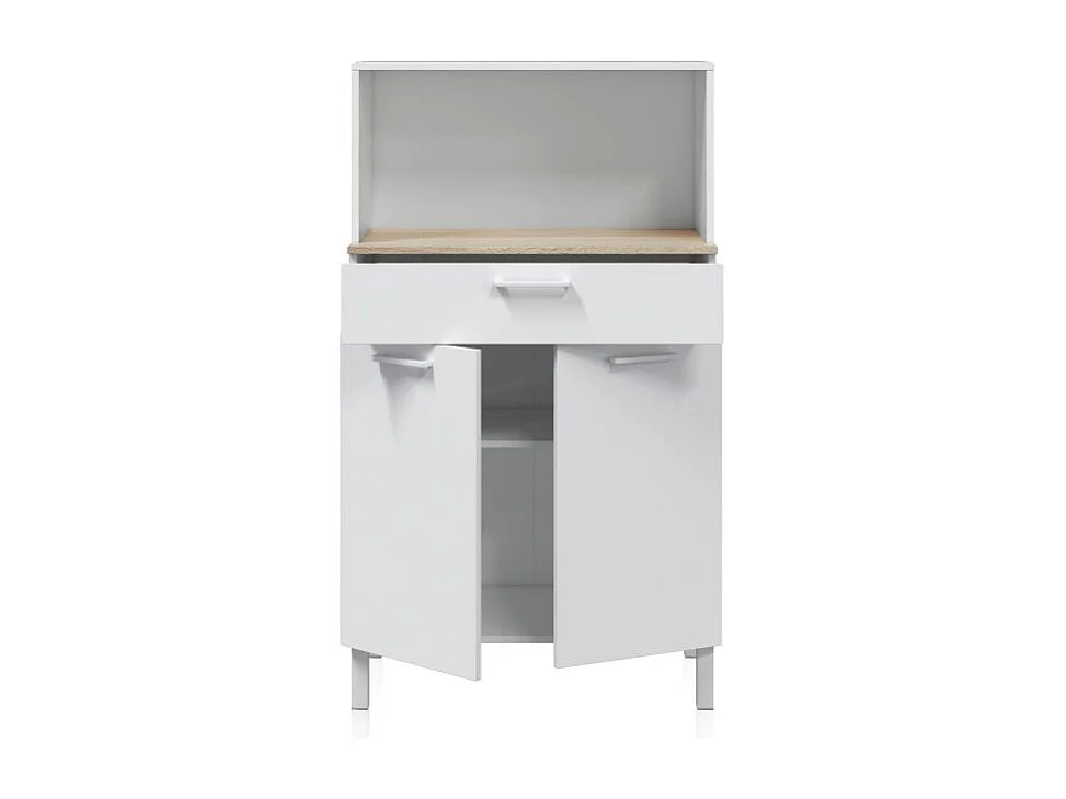 Alacena cocina Colin 2 Puertas Blanco Artik (Blanco Mate) - Roble Canadian