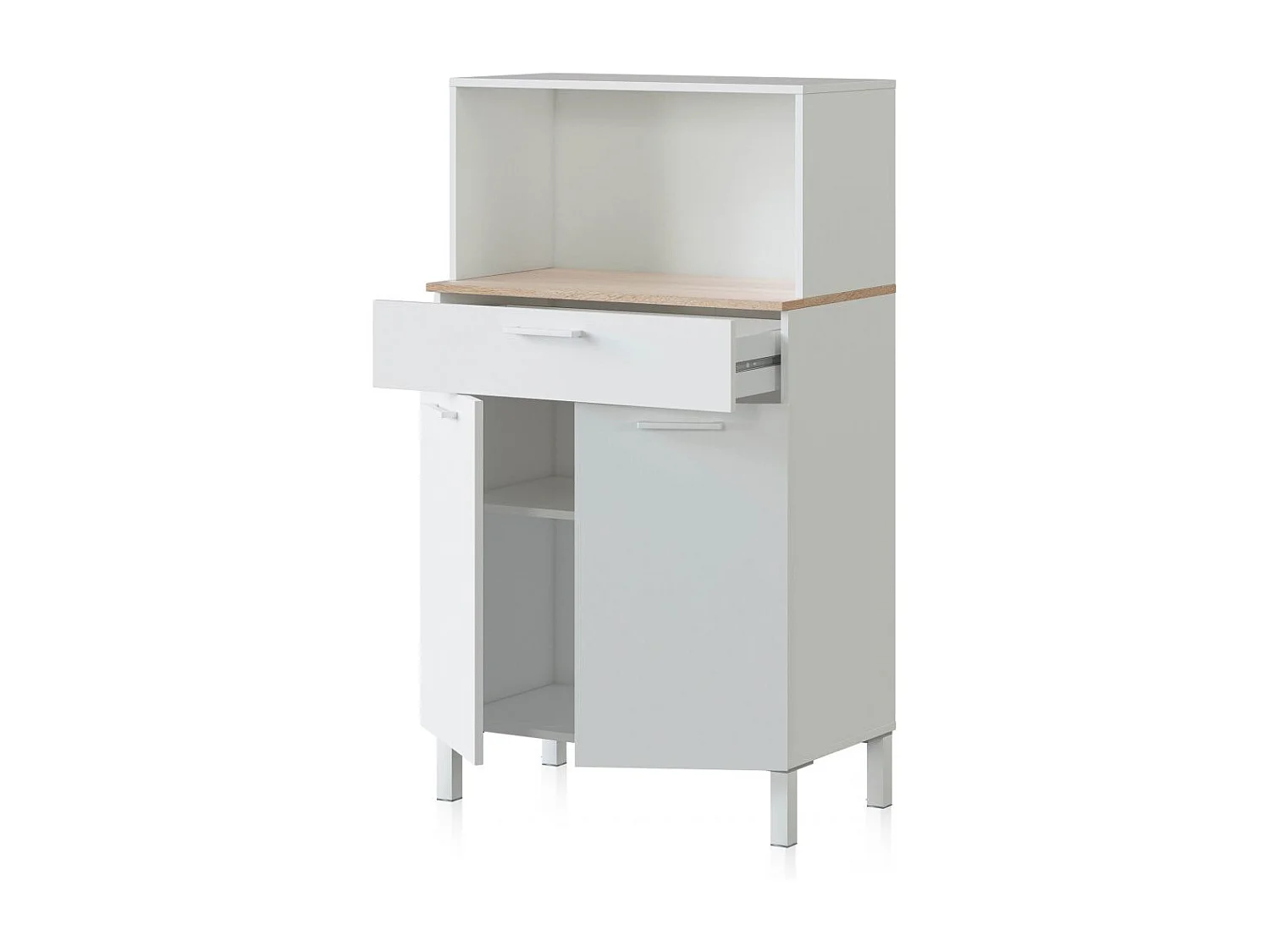 Alacena cocina Colin 2 Puertas Blanco Artik (Blanco Mate) - Roble Canadian