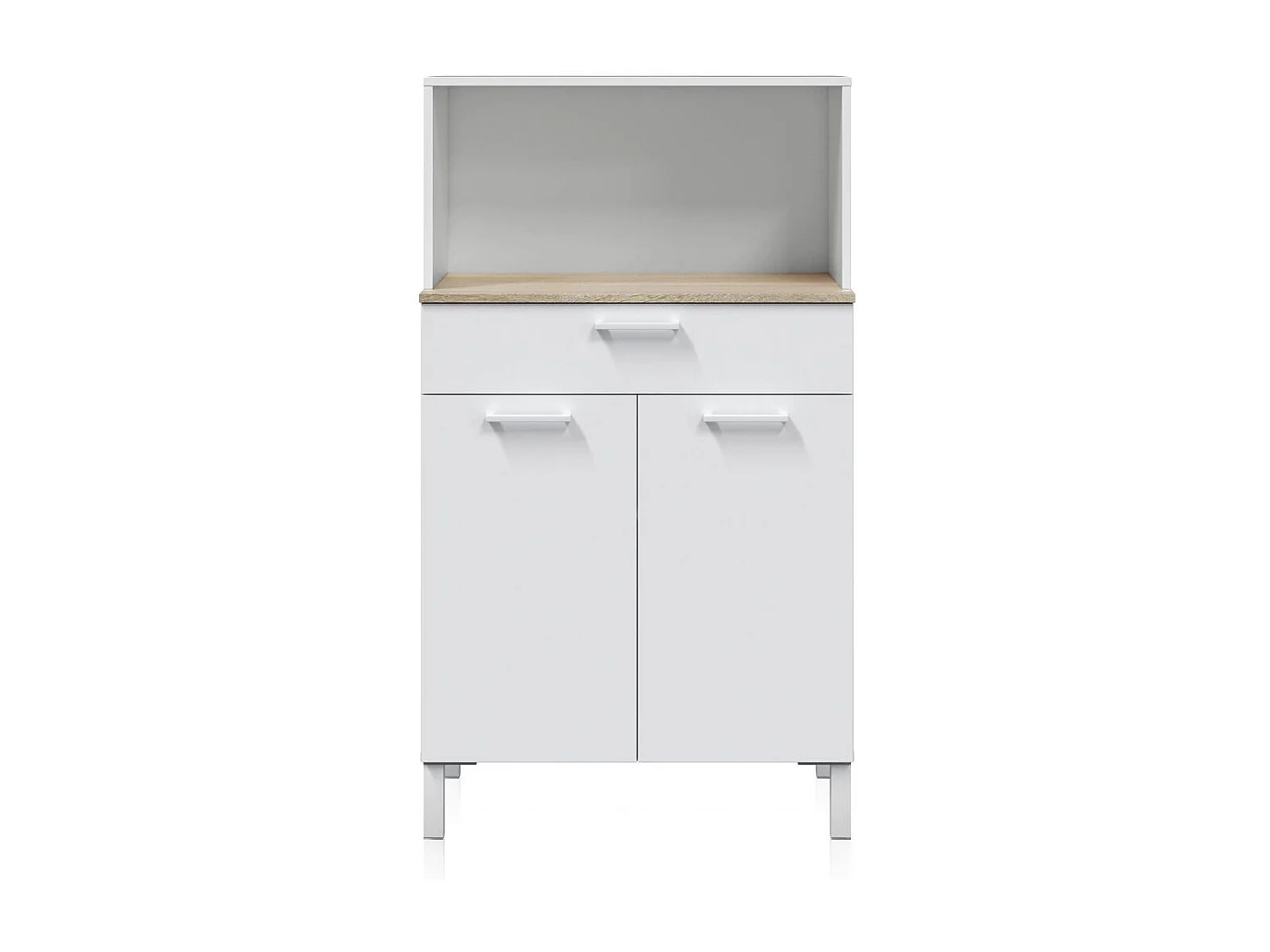 Alacena cocina Colin 2 Puertas Blanco Artik (Blanco Mate) - Roble Canadian