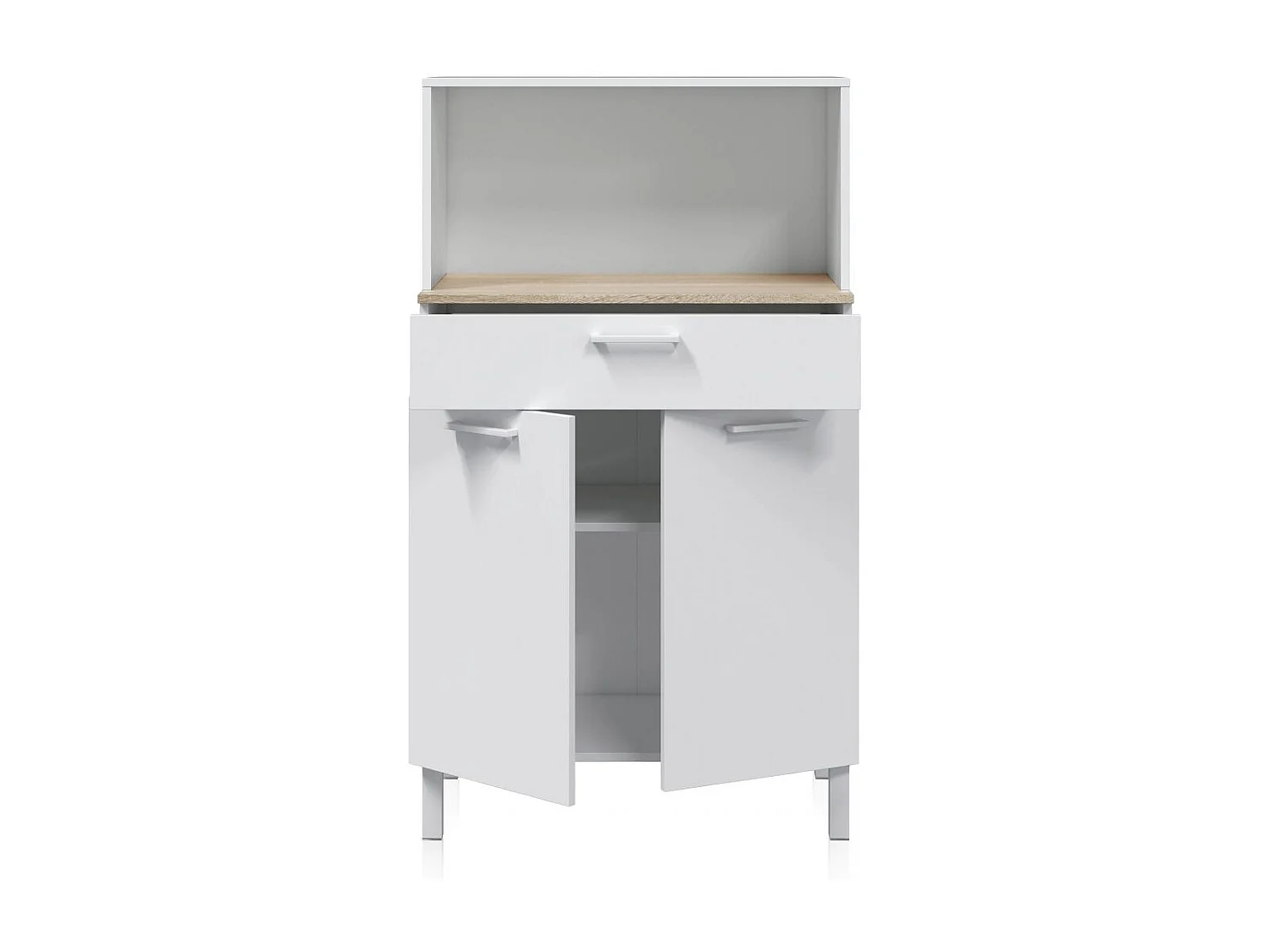 Alacena cocina Colin 2 Puertas Blanco Artik (Blanco Mate) - Roble Canadian