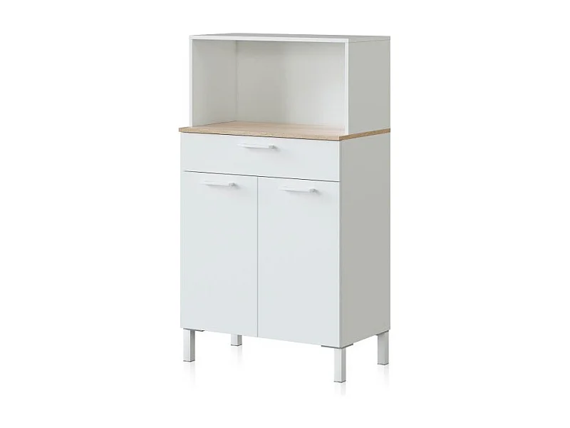 Alacena cocina Colin 2 Puertas Blanco Artik (Blanco Mate) - Roble Canadian