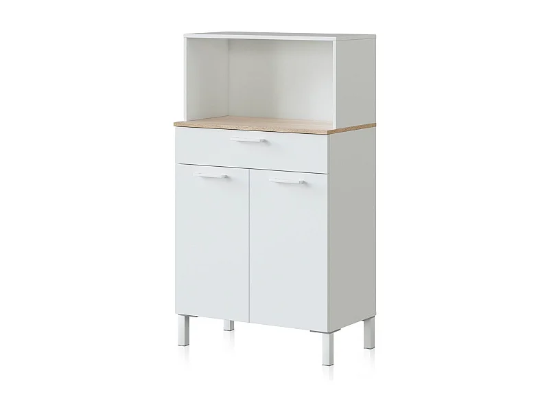 Alacena cocina Colin 2 Puertas Blanco Artik (Blanco Mate) - Roble Canadian