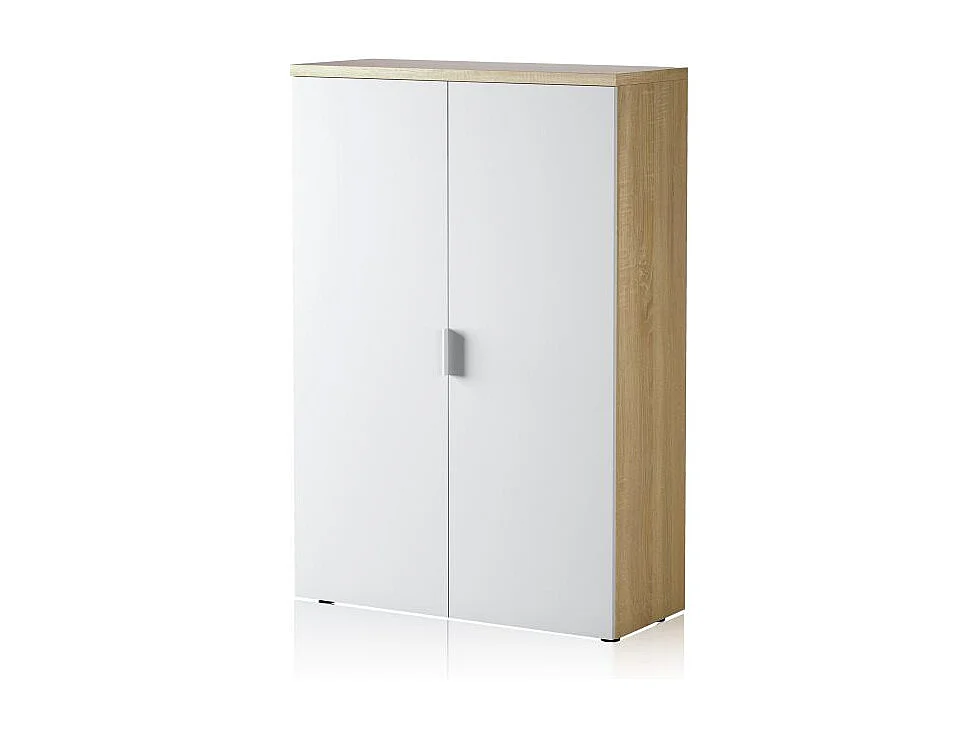 Armario auxiliar Work Blanco Artik (Blanco Mate) - Roble Canadian