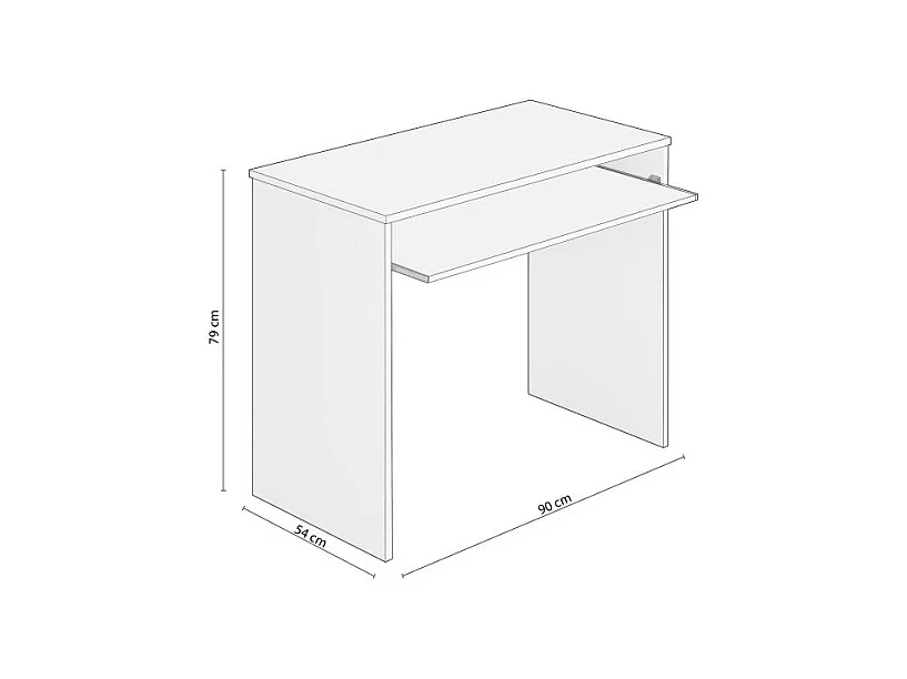 Mesa de ordenador Smile Blanco Artik (Blanco Mate)