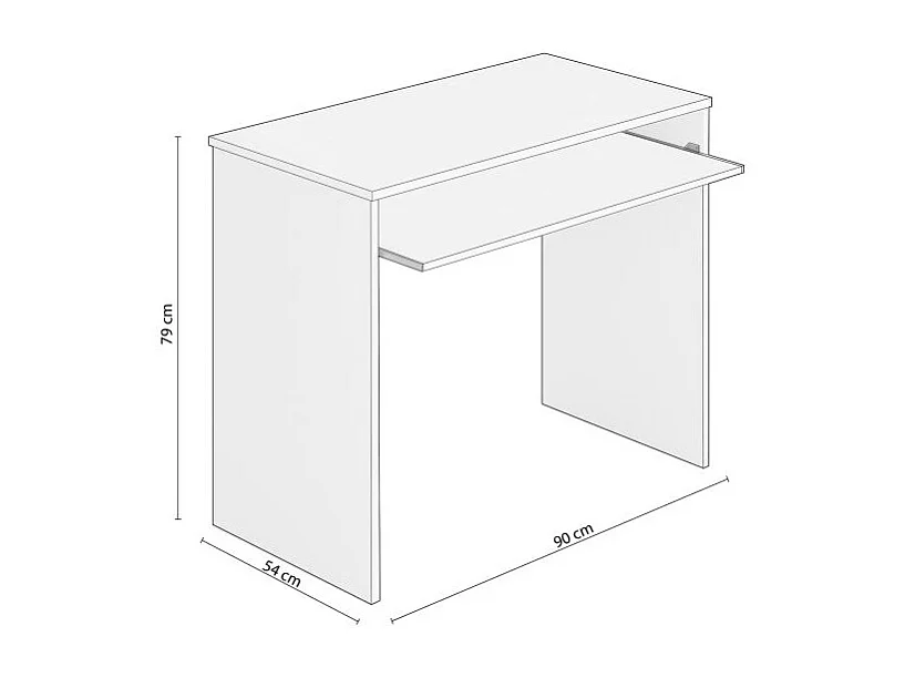 Mesa de ordenador Smile Blanco Artik (Blanco Mate)