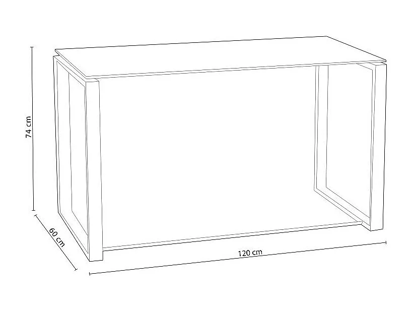 Mesa de escritorio Benetto XL Metal cromado