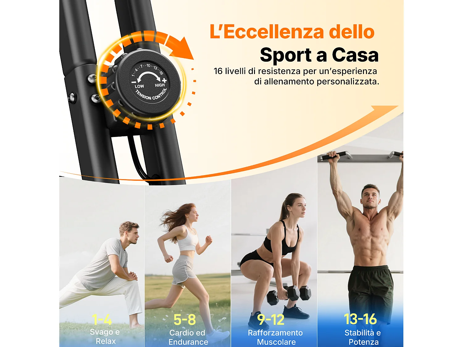 Cyclette pieghevole MERACH, compatta e silenziosa, 16 livelli magnetici, schermo LCD, supporto tablet, uso domestico