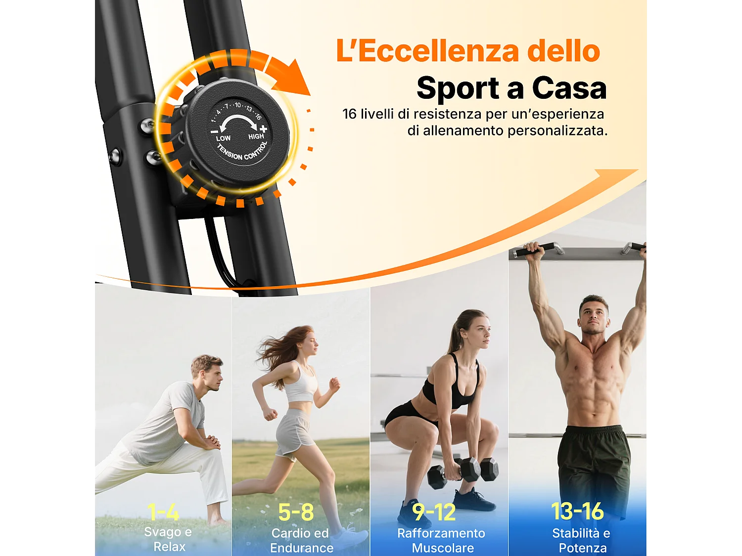 Cyclette pieghevole MERACH, compatta e silenziosa, 16 livelli magnetici, schermo LCD, supporto tablet, uso domestico