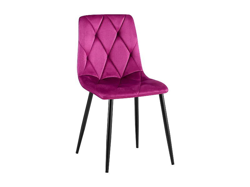 chaise salle à manger - Velours - Violet - Clairton