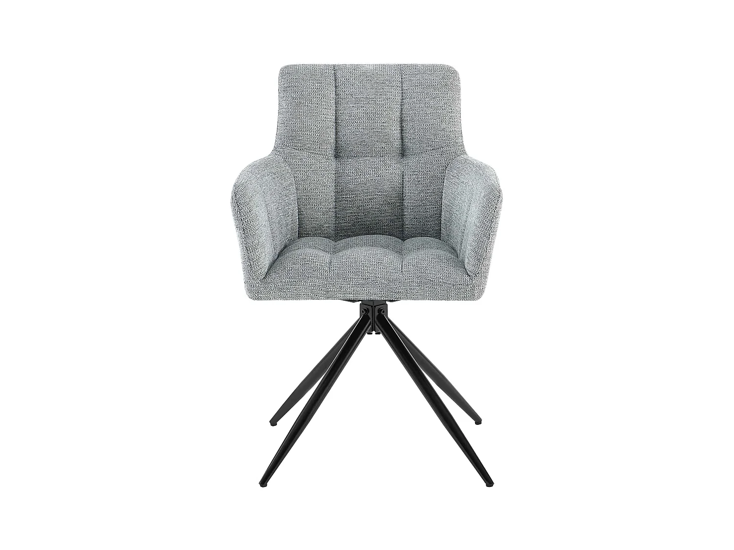 Lot de 2  chaises avec accoudoirs - Tissu - Gris clair - Jonah