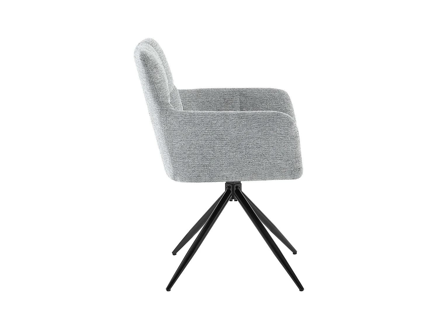 Lot de 2  chaises avec accoudoirs - Tissu - Gris clair - Jonah