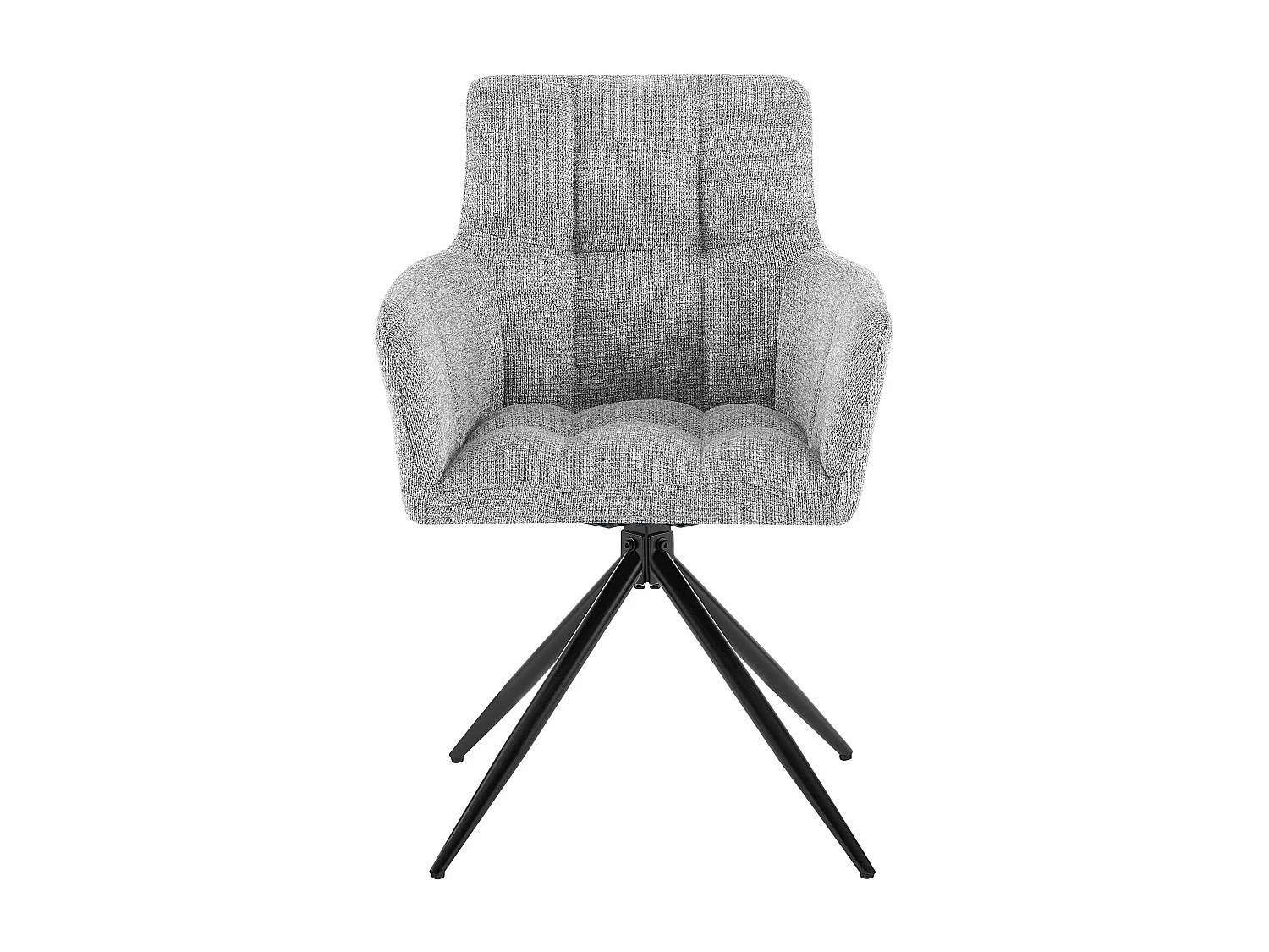 Lot de 2  chaises avec accoudoirs - Tissu - Gris clair - Jonah