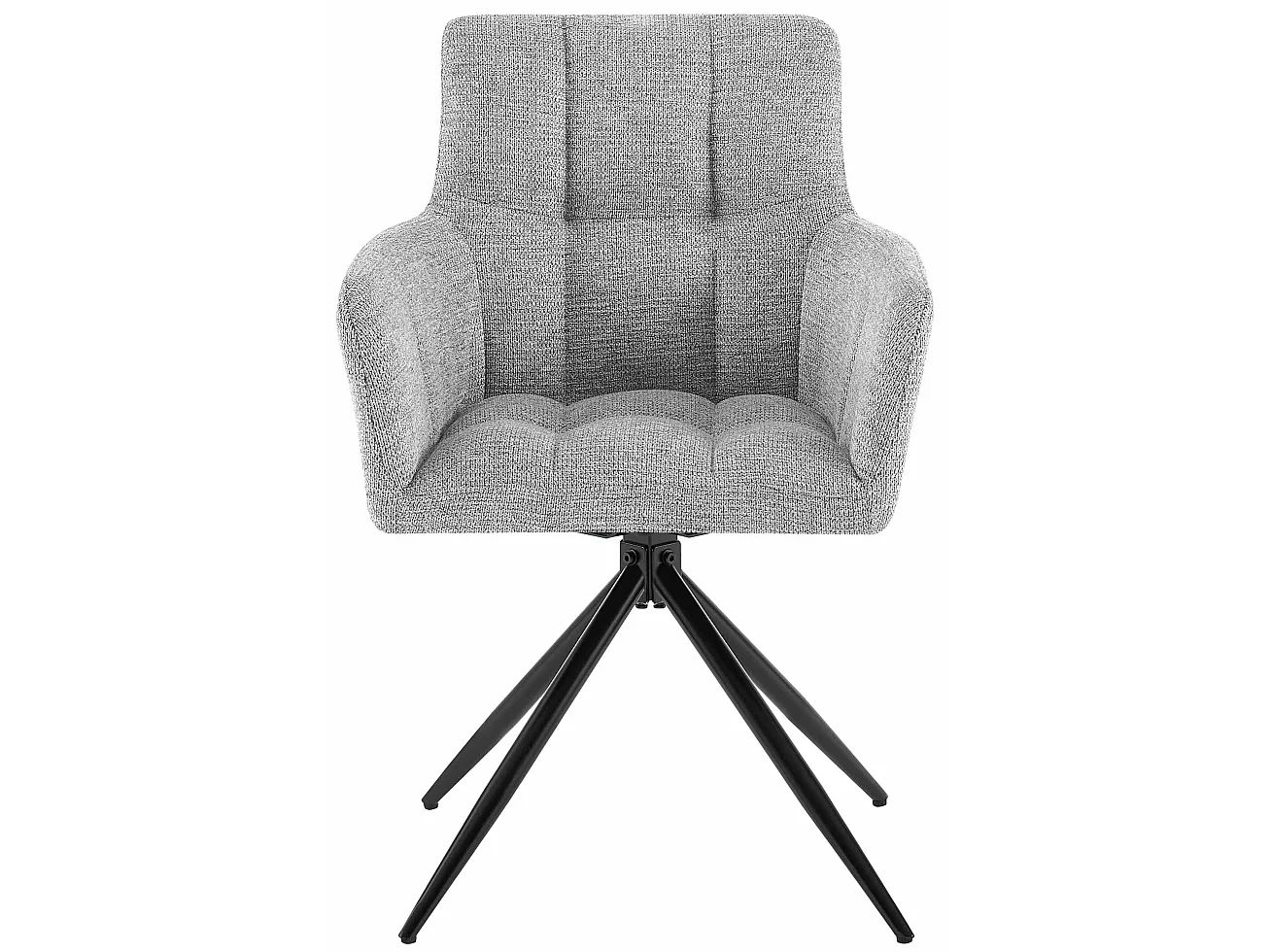 Lot de 2  chaises avec accoudoirs - Tissu - Gris clair - Jonah