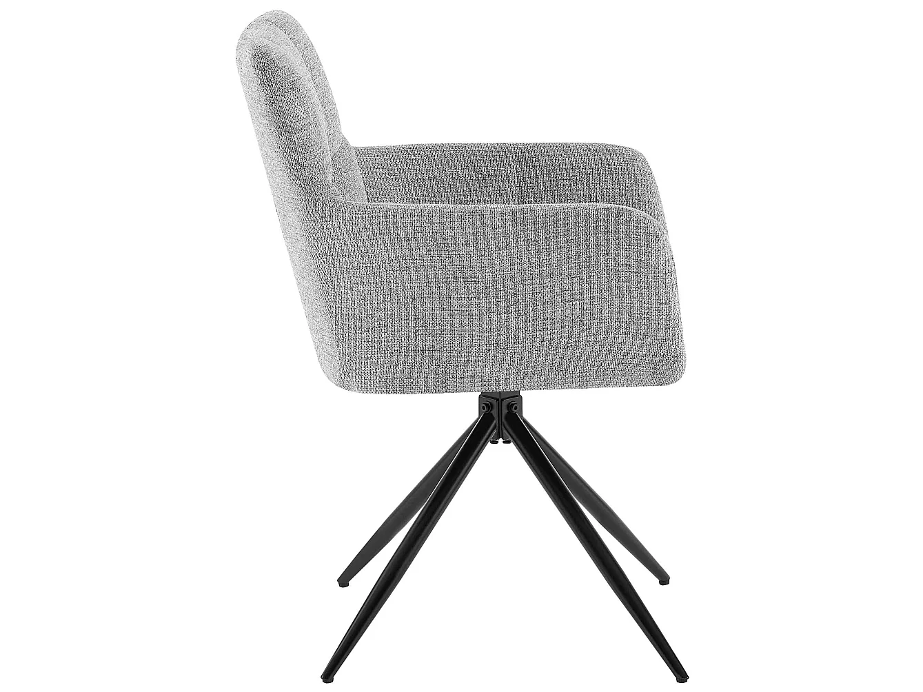 Lot de 2  chaises avec accoudoirs - Tissu - Gris clair - Jonah