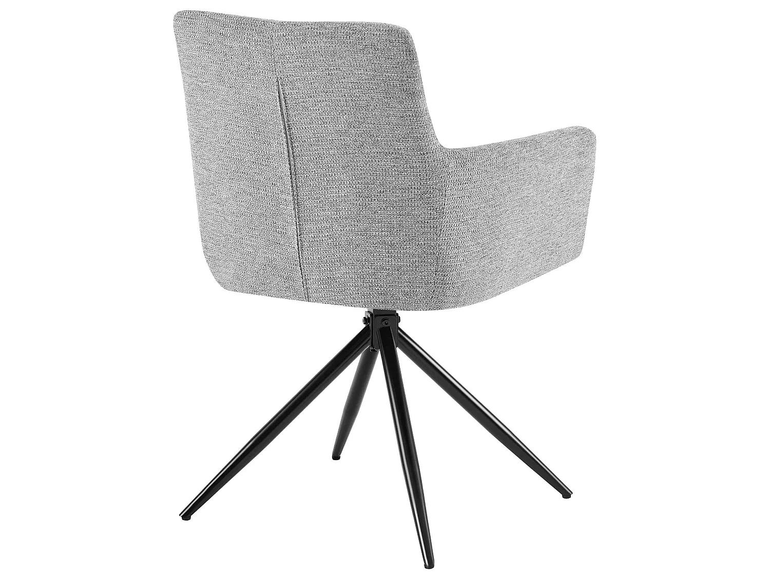 Lot de 2  chaises avec accoudoirs - Tissu - Gris clair - Jonah