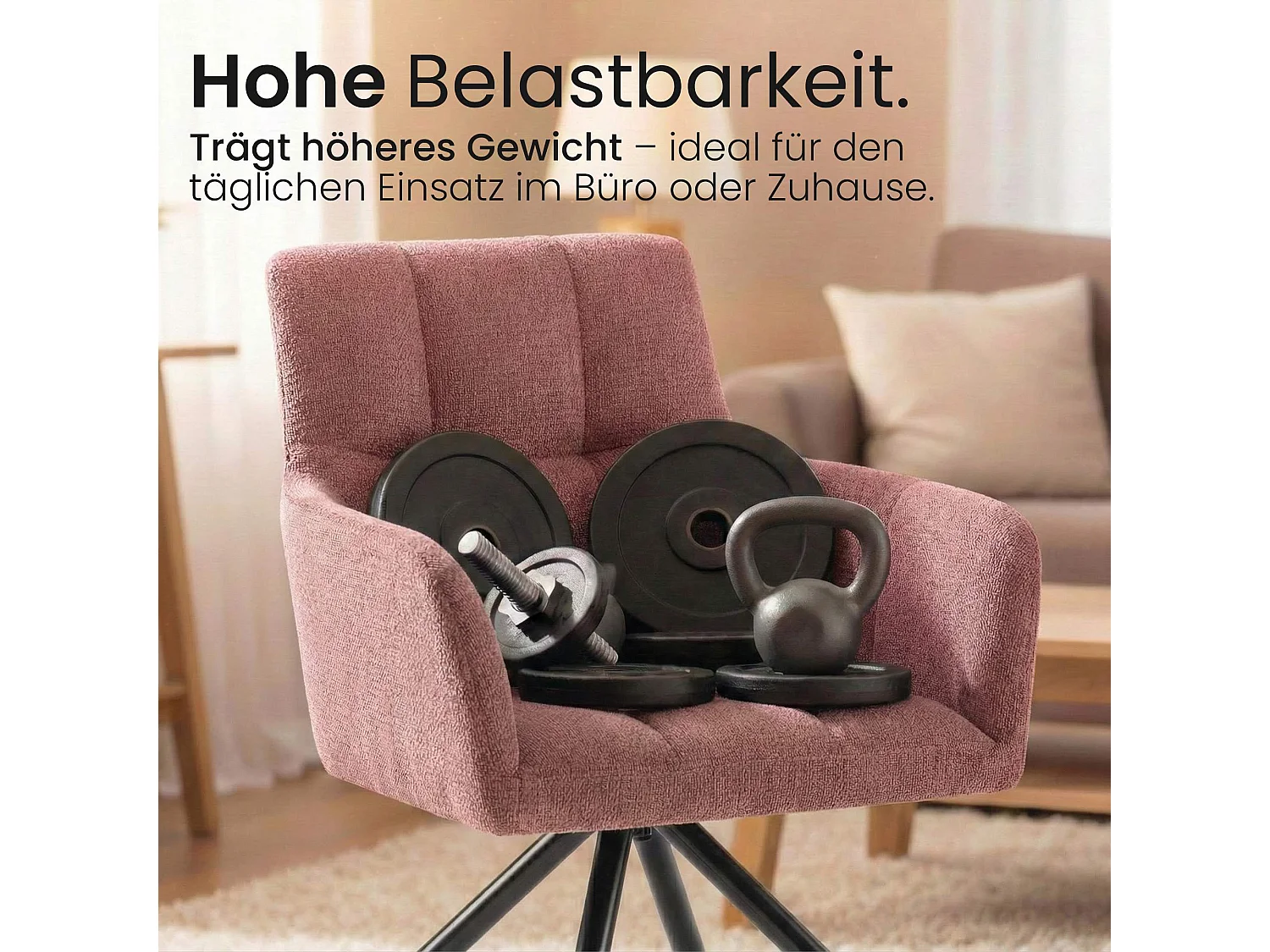 Lot de 2  chaises avec accoudoirs - Tissu - Rouge rubis - Jonah