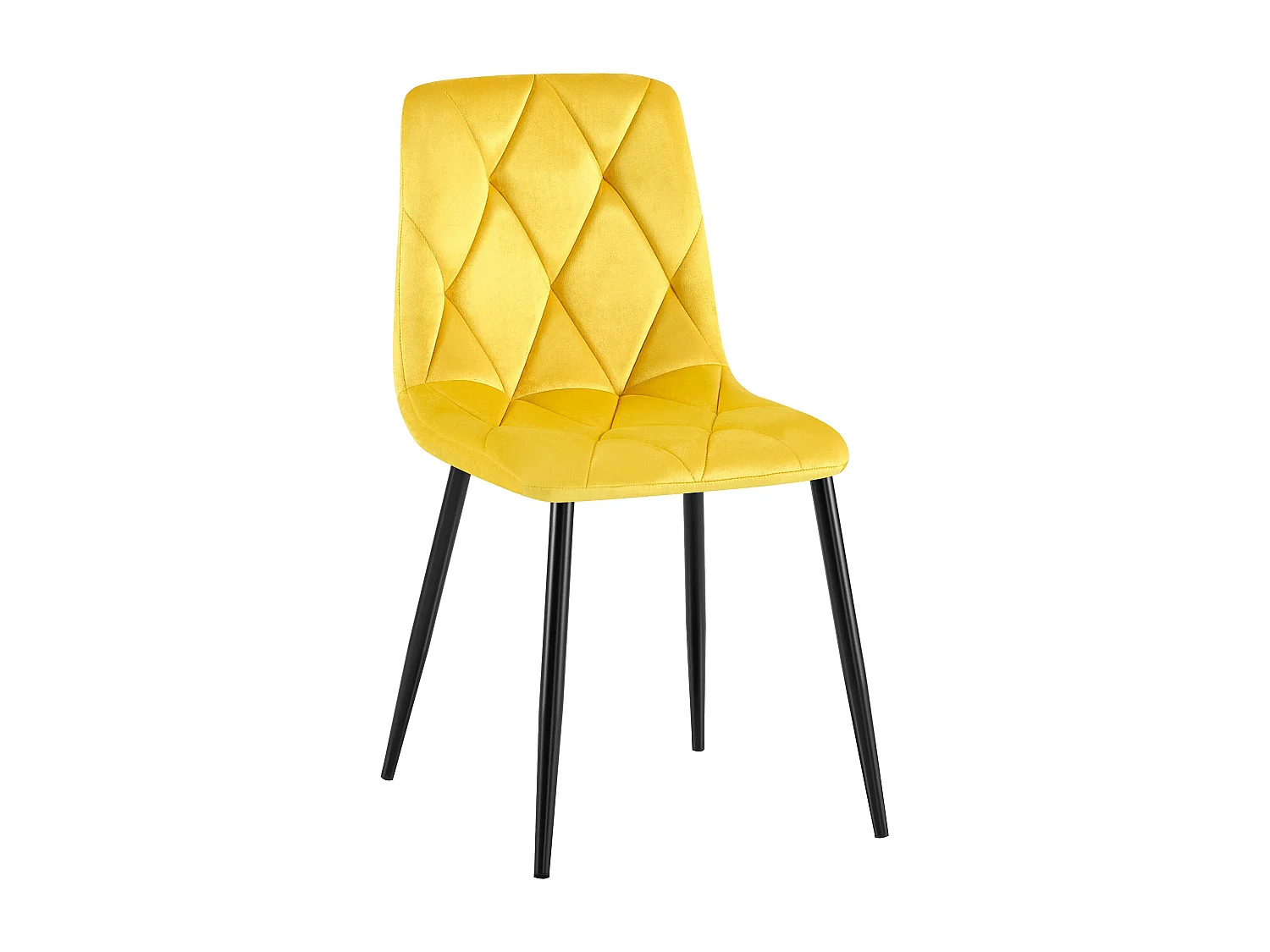 chaise salle à manger - Velours - Jaune - Clairton