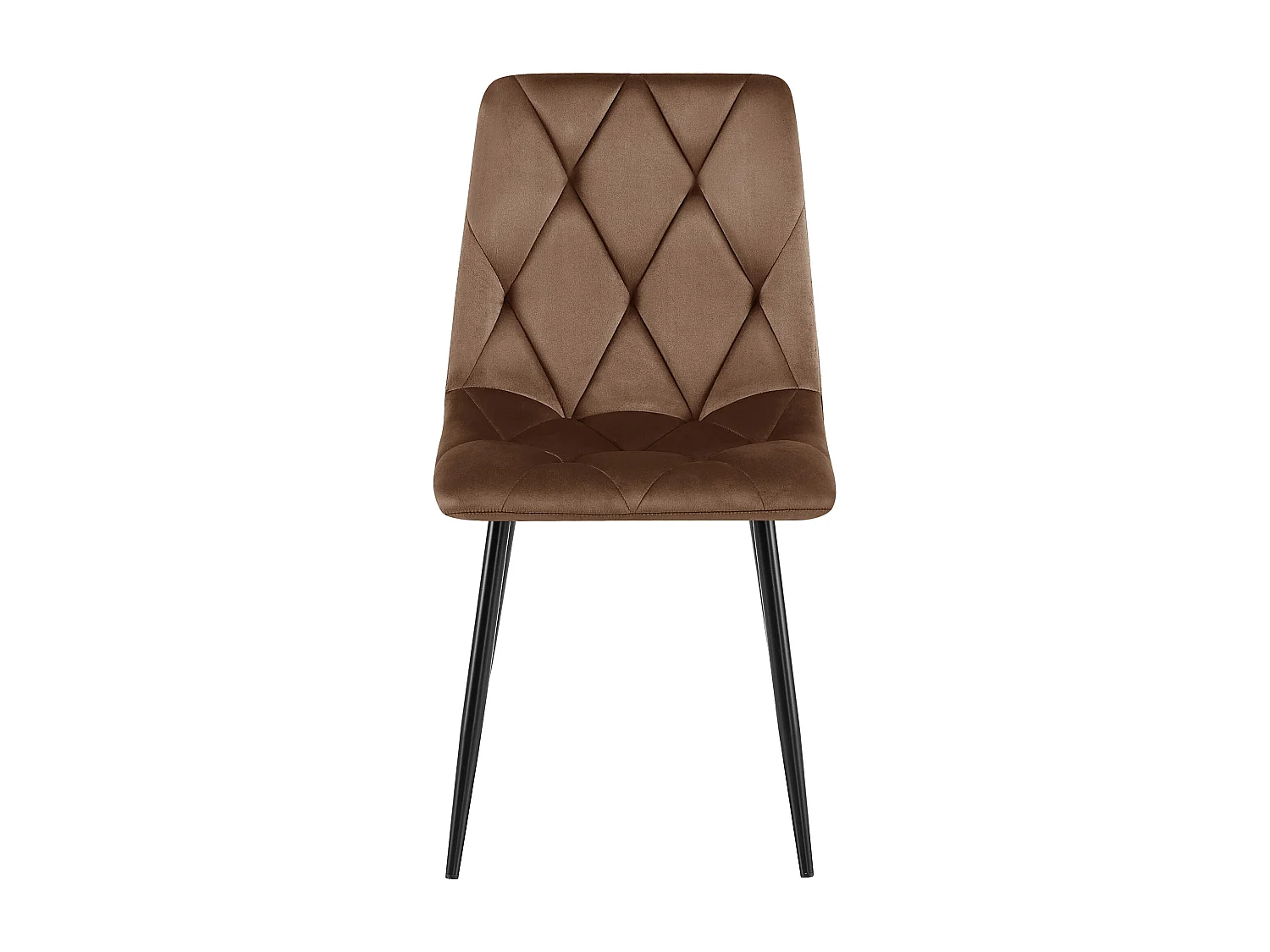 chaise salle à manger - Velours - Marron - Clairton