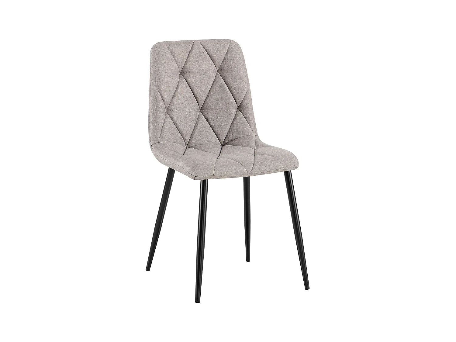 chaise salle à manger - Tissu - Gris clair - Clairton