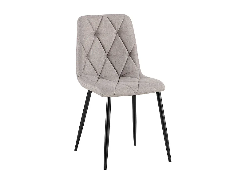 chaise salle à manger - Tissu - Gris clair - Clairton