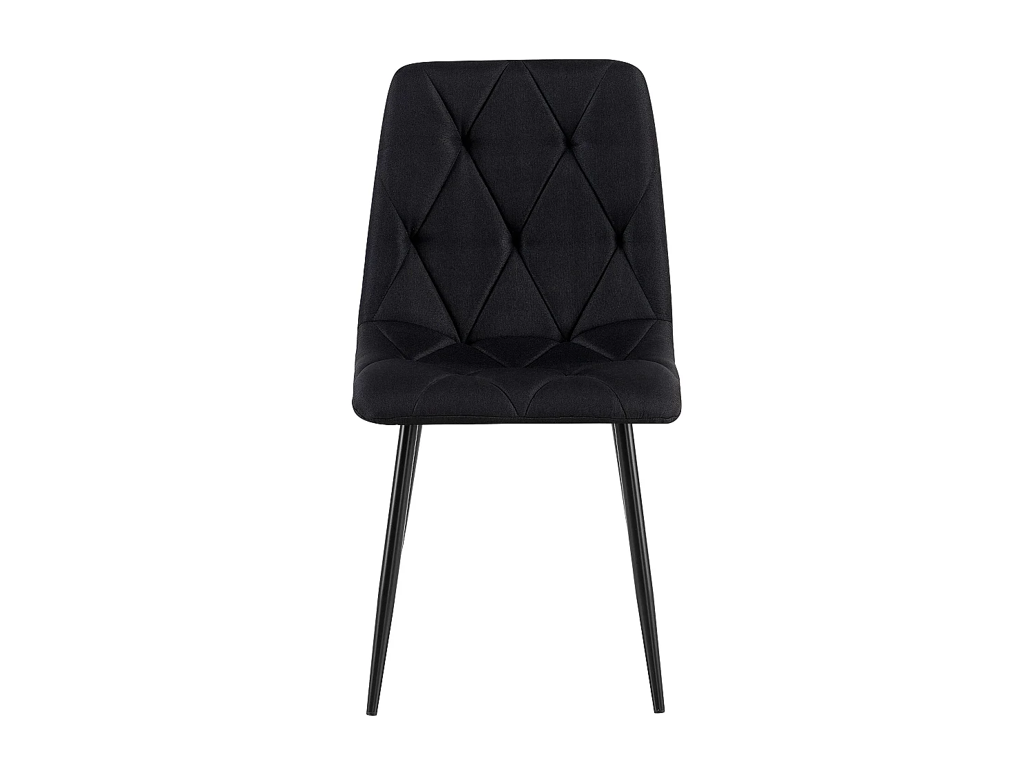 Lot de 2  chaise salle à manger - Tissu - Noir - Clairton