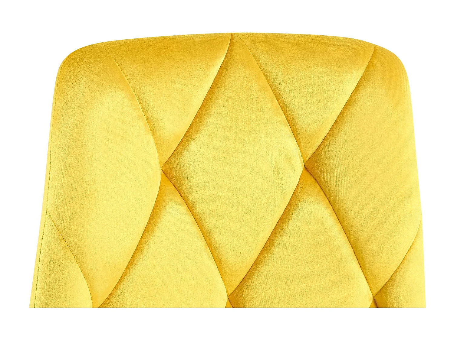 Lot de 2  chaise salle à manger - Velours - Jaune - Clairton