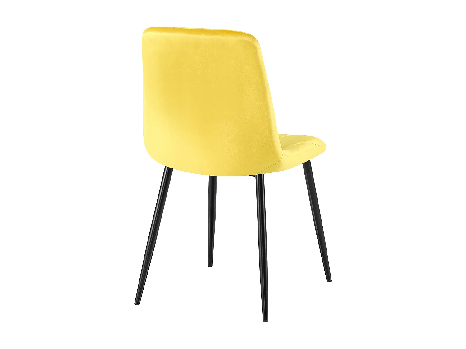 Lot de 2  chaise salle à manger - Velours - Jaune - Clairton