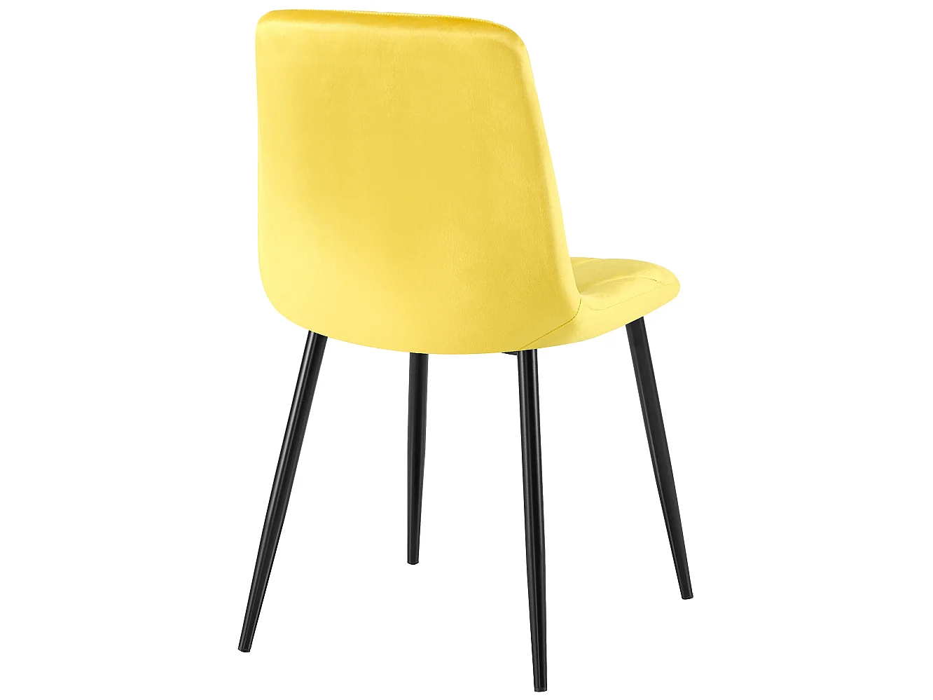 Lot de 2  chaise salle à manger - Velours - Jaune - Clairton