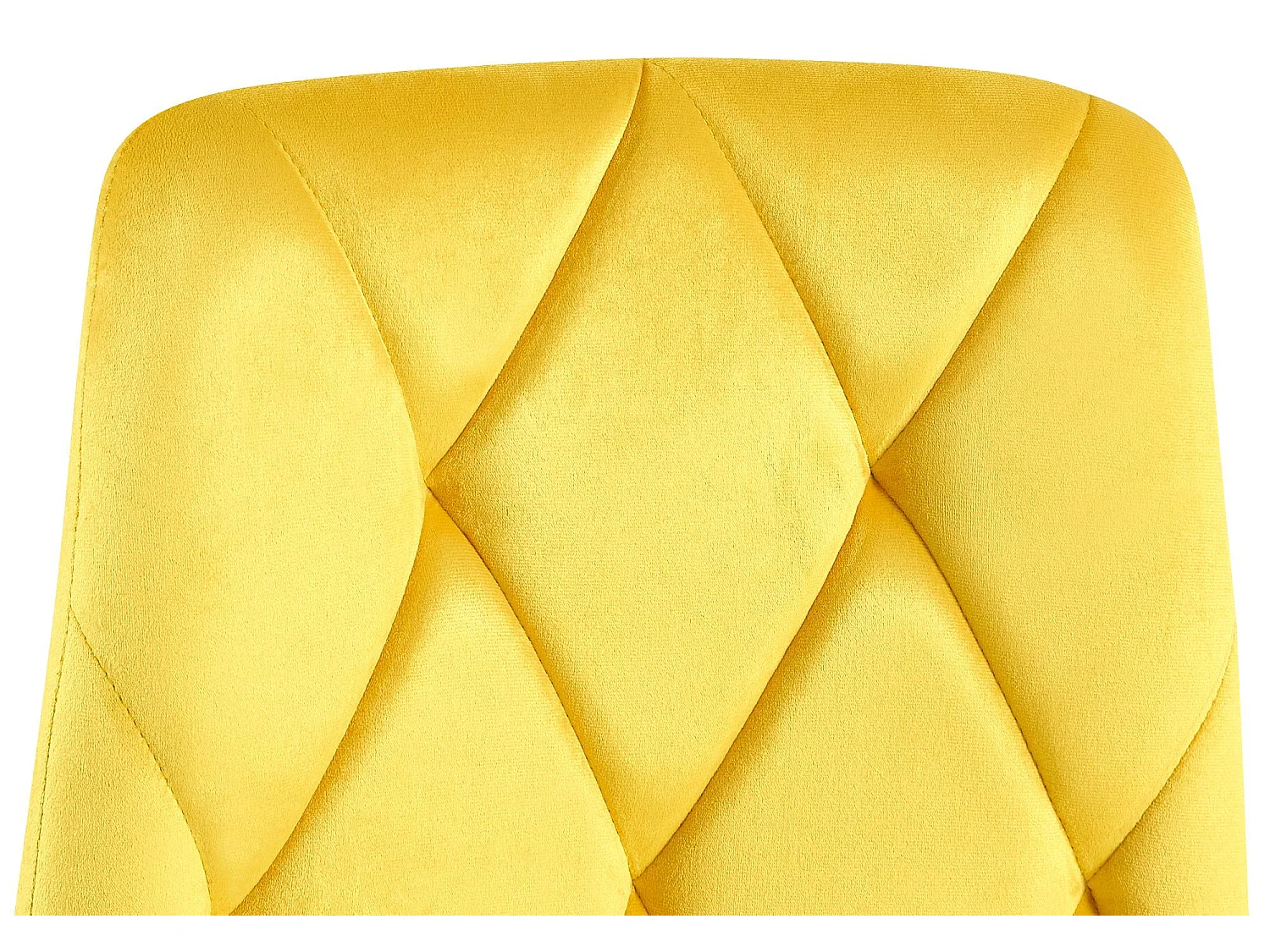 Lot de 2  chaise salle à manger - Velours - Jaune - Clairton