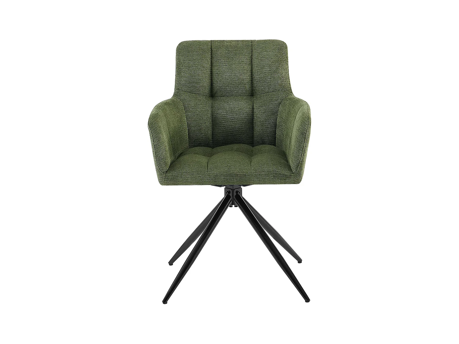 Lot de 2  chaises avec accoudoirs - Tissu - Vert - Jonah