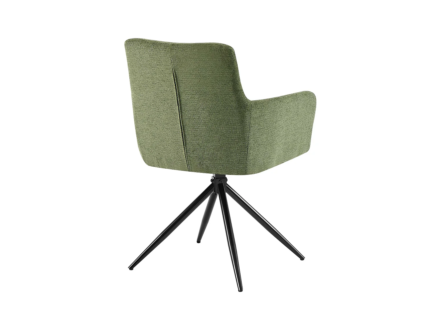 Lot de 2  chaises avec accoudoirs - Tissu - Vert - Jonah
